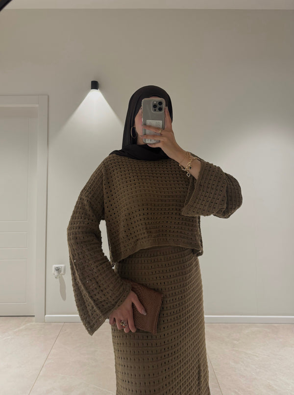 Velura skirt set